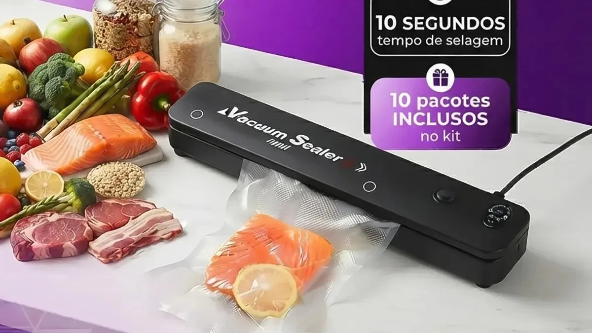 Seladora a vácuo: máquina portátil para selar e conservar alimentos