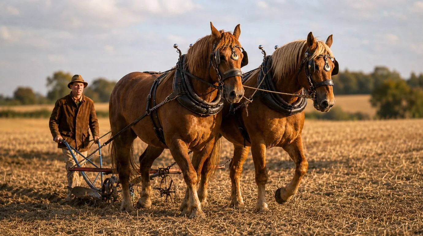 Cavalos e Suas Origens: Cavalo Suffolk Punch — A Raça Inglesa que Sobreviveu sem Mecenas