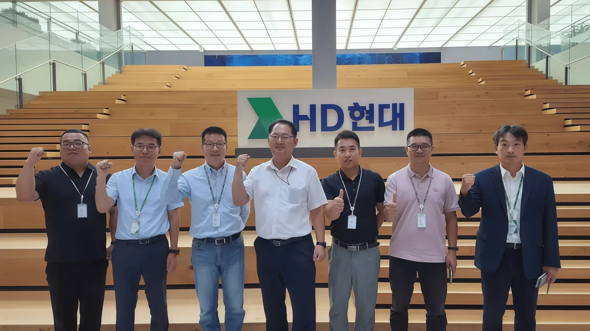 UN Forklift visita parceira OEM Hyundai na Coreia e amplia perspectivas de cooperação global