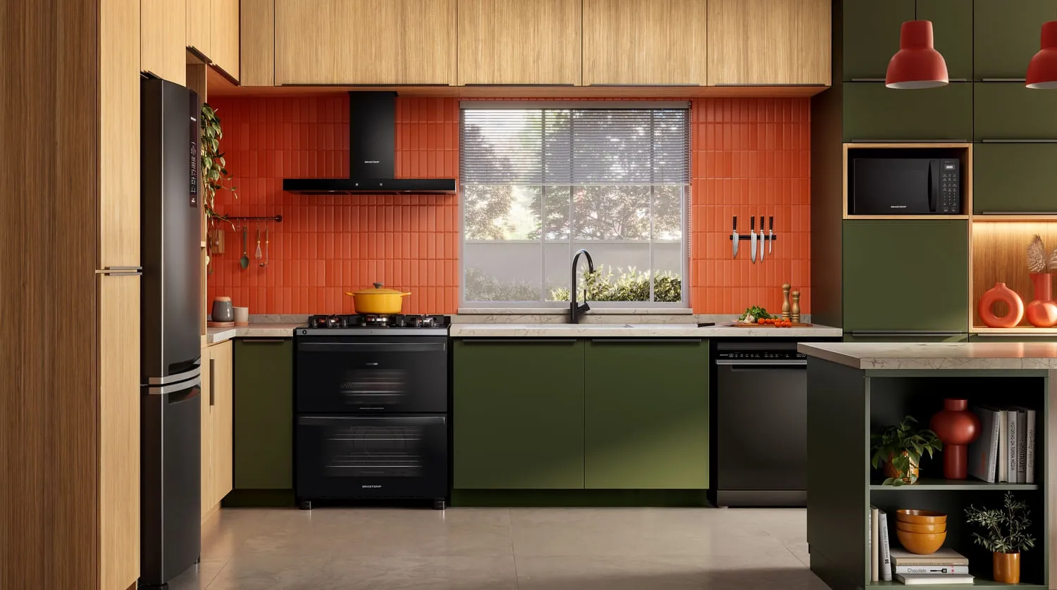 Fogão Duplo Forno Brastemp com Tecnologia Air Fryer Pro - BFD5LAE