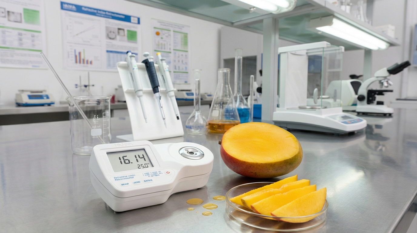 Refratômetro Digital para Índice de Refração e Brix